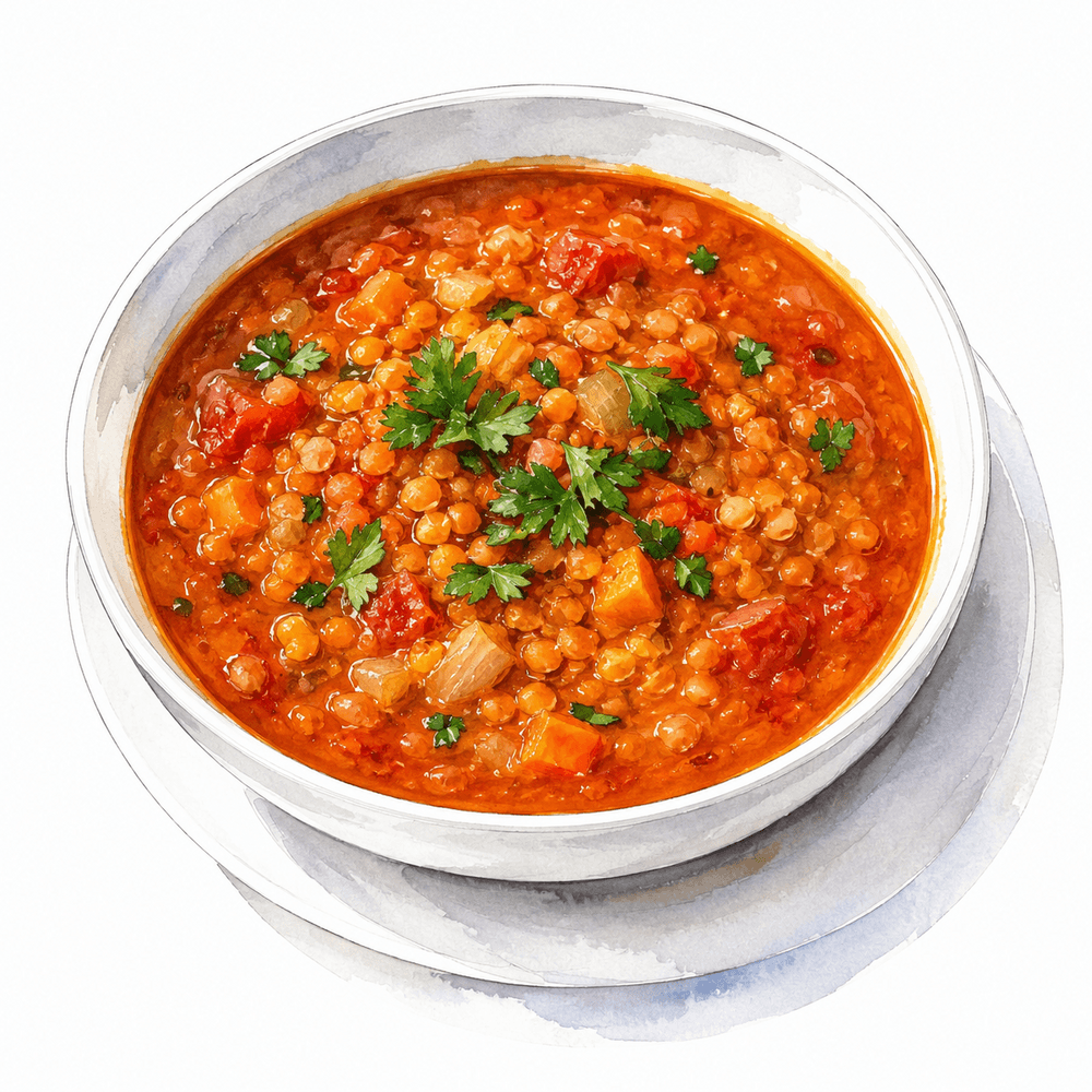 Red lentil and smoked paprika soup