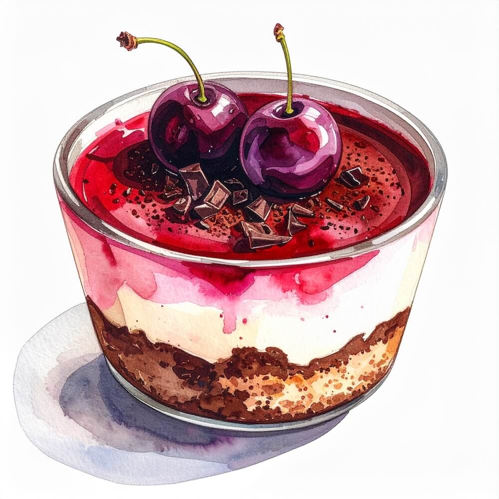 Black forest tiramisu (v)