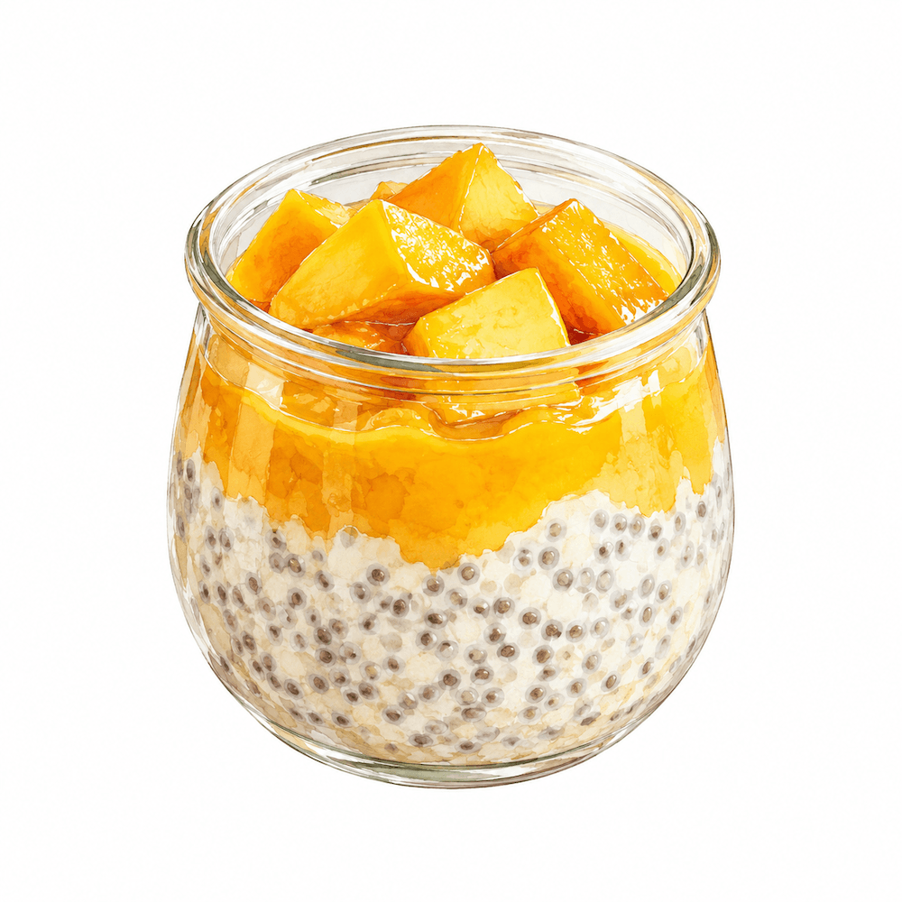 Mango chia seed pudding