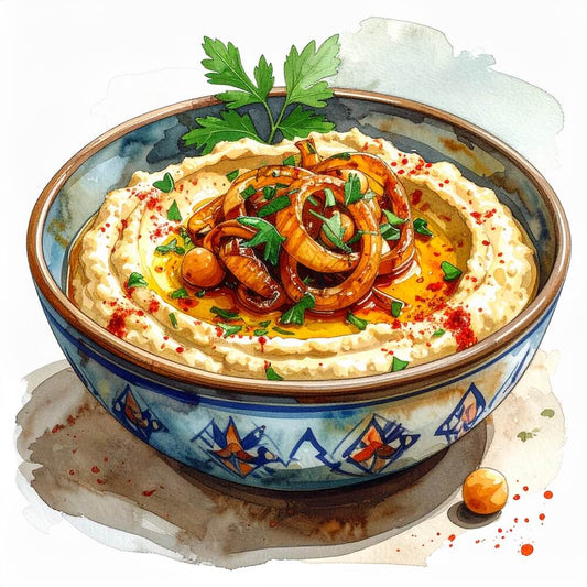 Caramelised onion hummus (250g) (gf) (v) (vg)