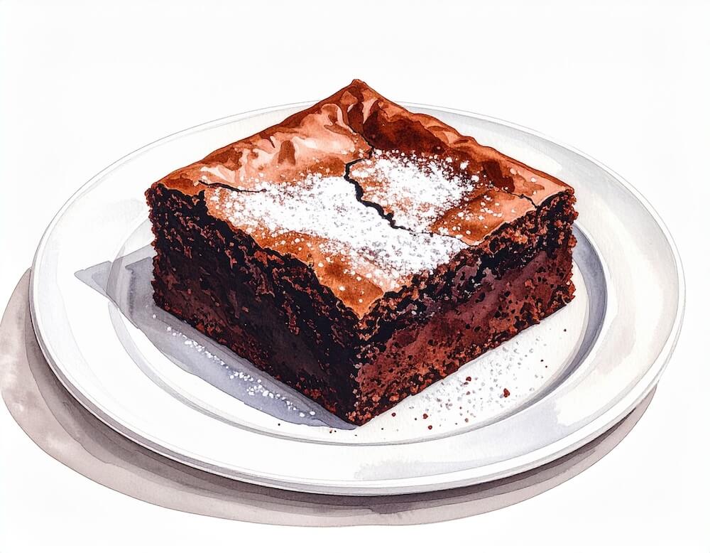 Rich dark chocolate brownie