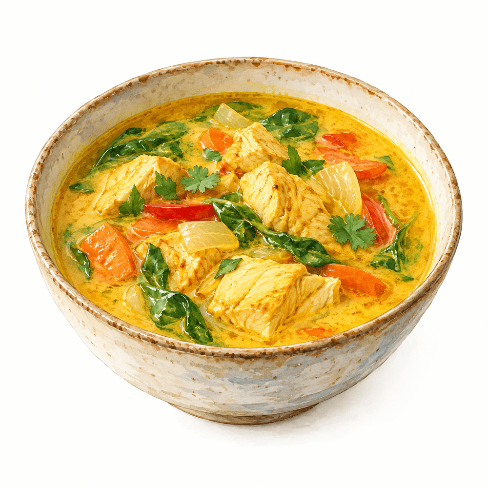 Curried chicken soup (gf)